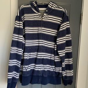 Men’s Zip Up Striped Hoodie
